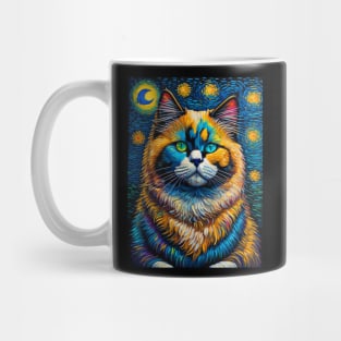 The Ragdoll Cat in starry night Mug